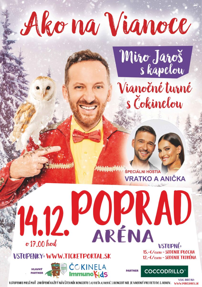 miro jaros ako na vianoce arena poprad december 2023 ticketportal
